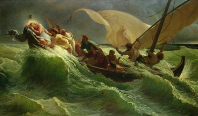 Cristo dormindo em seu barco de Jules Joseph Meynier